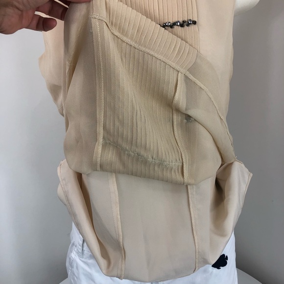 J Crew blouse sleeveless tan size 4 - Picture 5 of 8